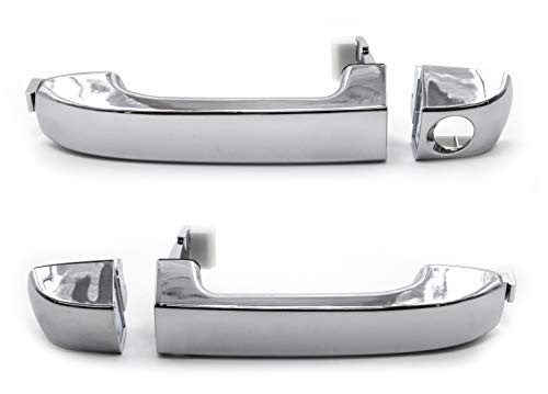Otois Set of 2 Front Left and Right Pair Exterior Outer Chrome Door Handle Compatible with Hyundai Veracruz 2007 2015