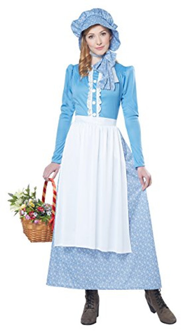California Costumes Women s Pioneer Woman Costume  Blue White  Small