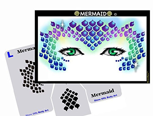 Face Painting Stencil - StencilEyes Mermaid
