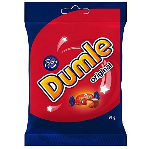 Fazer Dumle Soft Chocolate Covered Toffees 91g