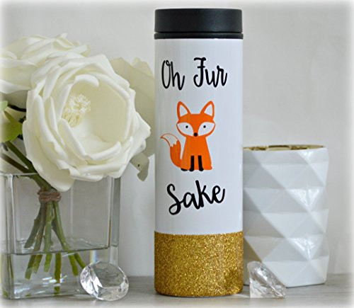 Fox Sake Mug  Fur Fox Sake  Fox Coffee Mug  Funny Coffee Mug  Glitter Tumbler  Glitter Travel Mug  Foxy Mug  Fox Pun  Funny Mug  Zero Fox