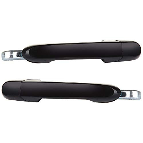 LSAILON Exterior Door Handles Rear Driver Passenger Left Right  Side Black fits 2006-2011 for Hyundai Accent 2pcs