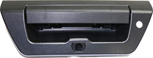 Tailgate Handle Compatible with FORD F-150 2015-2018 Outside Textured Black with  Camera Key Holes  and Cable All Cab Types