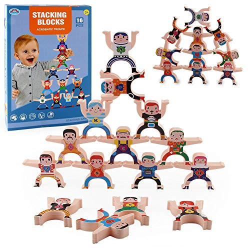 Stacking Toys Plastic Stacking Games Interlock Toys Hercules Acrobatic Toys Balancing Blocks Activity Games Toddler Educational Toys for Kids Adults