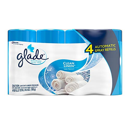 Glade Automatic Spray Air Freshener Refills Clean Linen 4 - 6.2 Ounce Cans Glade Automatic Spray Air Freshener Refills Clean Linen 4 - 6.2 Ounce Cans