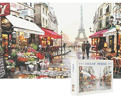 1000 Piece Puzzles for Adults and Children Large Jigsaw Puzzle Paris Flower Street