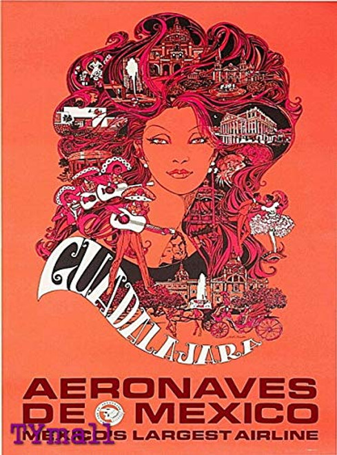 TYmall 300 Pieces Puzzle Guadalajara Aeronaves de Mexico Vintage Travel Advertisement Fun Puzzle for Teens and Kids TYmall 300 Pieces Puzzle Guadalajara Aeronaves de Mexico Vintage Travel Advertisement Fun Puzzle for Teens and Kids