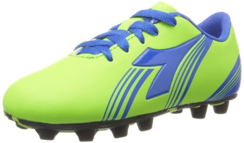 Diadora Soccer Avanti MD JR Soccer Shoe  Toddler Little Kid Big Kid  Lime Green Dark Royal 11 M US Little Kid