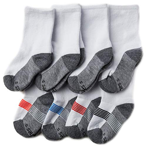 Hanes Boys  Ultimate Crew Socks  8-Pack White M