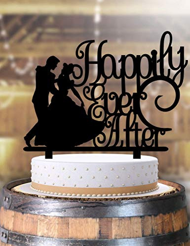 Cinderella Happily Ever After Inspired Wedding Cake Topper