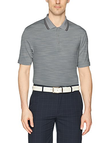 adidas Golf Men s Ultimate Heather Polo  Grey Three Heathered Carbon  Medium
