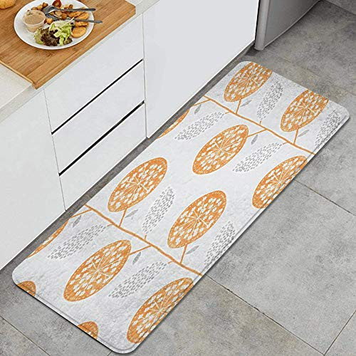 VAMIX Orange Gray Snowflake Wallpaper Anti Fatigue Kitchen Mat Comfort Floor Mats Non-Slip Oil Stain Resistant Easy to Clean Kitchen Rug for Domestic or Kitchen VAMIX Orange Gray Snowflake Wallpaper Anti Fatigue Kitchen Mat Comfort Floor Mats Non-Slip Oil Stain Resistant Easy to Clean Kitchen Rug for Domestic or Kitchen