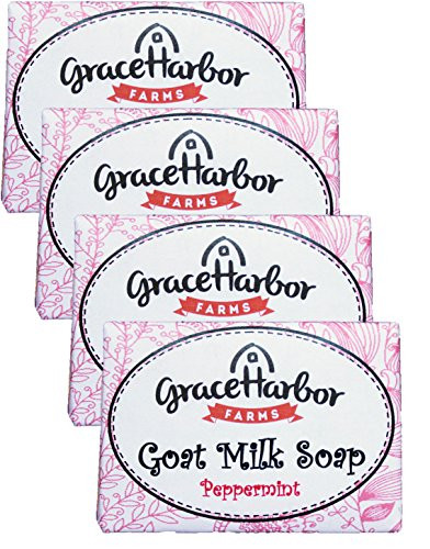Goat Milk Soap  4-Four Ounce Bars  Peppermint