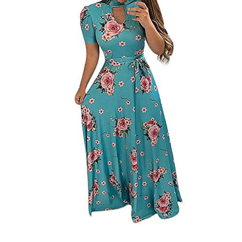 YJYdada_ Blouse Women Floral Dress Ladies Summer Evening Holiday Party Long Tunic Sundress  2XL  Green YJYdada_ Blouse Women Floral Dress Ladies Summer Evening Holiday Party Long Tunic Sundress  2XL  Green