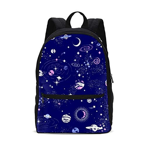 KiuLoam Galaxy Solar System Kids School Backpack 17 Inch BookBag Teens Shoulder Travel Bag Rucksack for Boys Girls Back to School