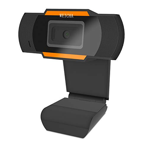 1080P HD Webcam with Microphone  Webcam for Gaming Conferencing  Laptop or Desktop Webcam  USB Computer Camera for Mac  Free-Driver Installation Fast Autofocus Orange
