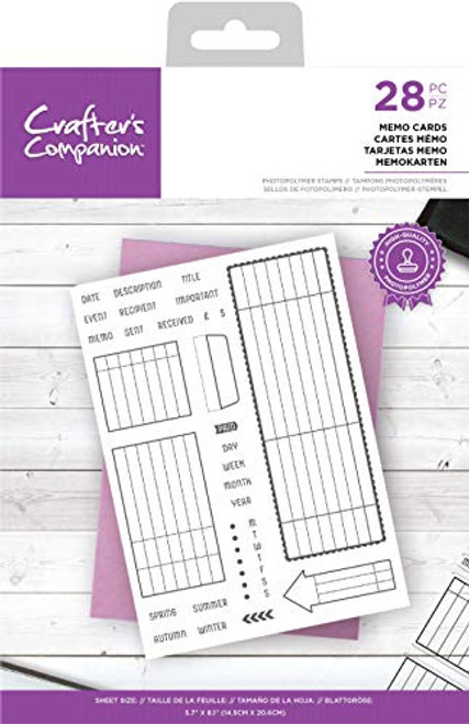 Crafters Companion CC-STP Ultimate Organiser Photopolymer Stamp-Memo Cards One Size Clear Crafters Companion CC-STP Ultimate Organiser Photopolymer Stamp-Memo Cards One Size Clear