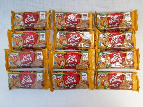 Keebler Soft Batch Cookies Chocolate Chip  WARM ME UP  of 2.2 Oz - 12 Packs