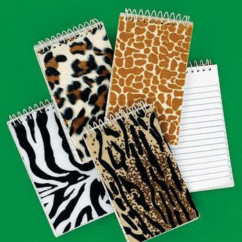 Fun Express Plush Animal Spiral Notepads - 12 Pieces