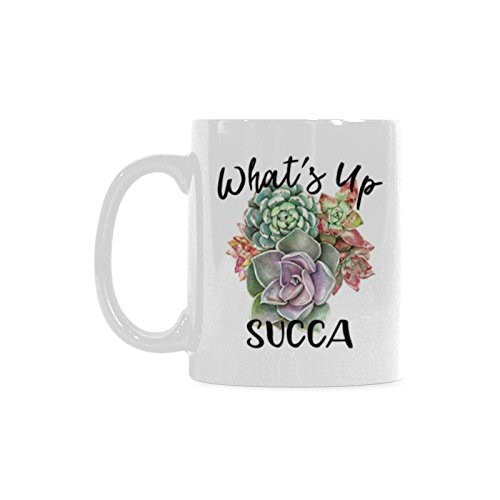 WECE Coffee Mugs What s Up Succa Funny Coffee Tea Cup 11 ounce WECE Coffee Mugs What s Up Succa Funny Coffee Tea Cup 11 ounce
