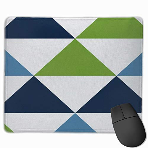Personalized Mouse Pad Gaming Mouse Pad Best Mouse Pad Ergonomic Mouse Pad Blue and Green Triangle Block Combination