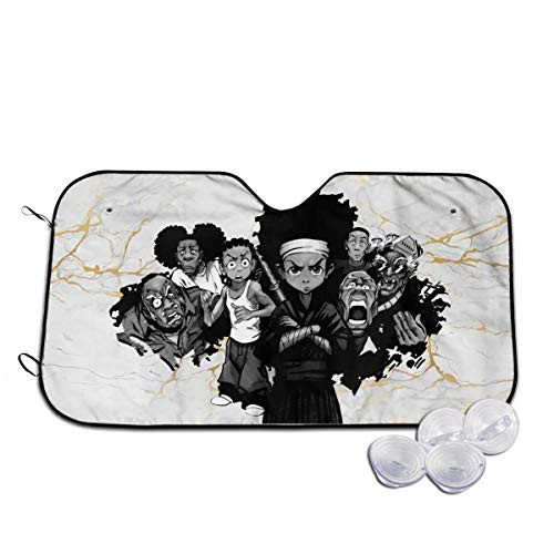 JoyDaniels The Boondocks Car Windshield Sun Shade - Blocks UV Rays Sun Visor Protector  Sunshade to Keep Your Vehicle Cool and Damage Free  Easy to Use