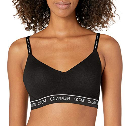 Calvin Klein Women s Plus Size CK One Cotton Lightly Lined Bralette  Black  3X