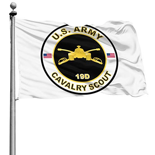 YuXia US. Army MOS 19D Cavalry Scout American Flag Flag 4x6 feet Strong  Durable  Easy to disassemble  Indoor Outdoor UV Resistant Brass Washer  Garden Fashion Flag