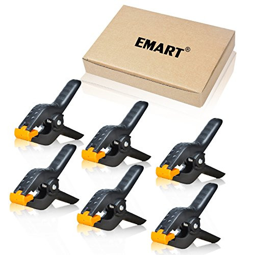 Emart Heavy Duty Muslin Spring Clamps, 4.5 inch Photo Booth Backdrop Clips for Photography Studio - 6 Pack