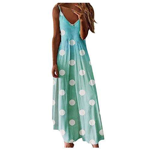 Fudule Women Dresses Dot Print Casual Summer Long Maxi Dress Sleeveless Loose Flowy Beach Tunic Tank Dress Sundress Fudule Women Dresses Dot Print Casual Summer Long Maxi Dress Sleeveless Loose Flowy Beach Tunic Tank Dress Sundress