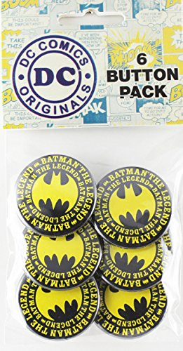 Button set DC Comics Batman Legend 6 Individual Loose Buttons, 1.25"
