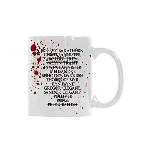 WECE Funny Coffee Mugs - Arya Stark Kill List Coffee Mug Tea Cup -11 ounce WECE Funny Coffee Mugs - Arya Stark Kill List Coffee Mug Tea Cup -11 ounce