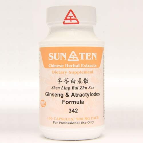 Sun Ten - Ginseng  and  Atractylodes Formula Capsules Shen Ling Bai Zhu San ?????