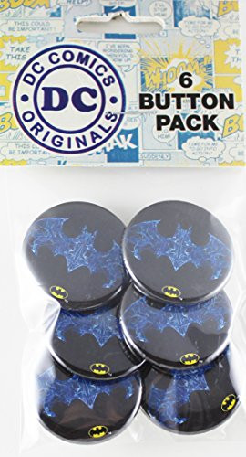 Button set DC Comics Batman Trippy Logo 6 Individual Loose Buttons, 1.25"