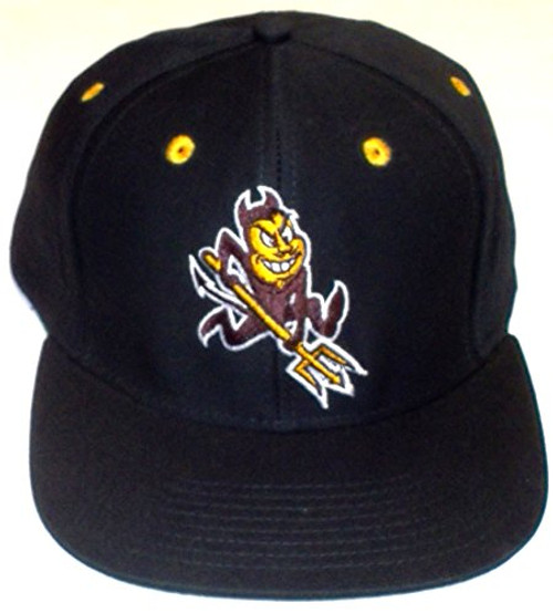 Arizona State Sun Devils Black Snapback Adjustable Plastic Snap Back Hat Cap Arizona State Sun Devils Black Snapback Adjustable Plastic Snap Back Hat Cap