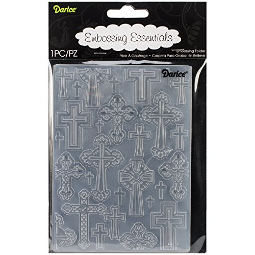 Darice Embossing Folder, 4.25 by 5.75-Inch, Crosses