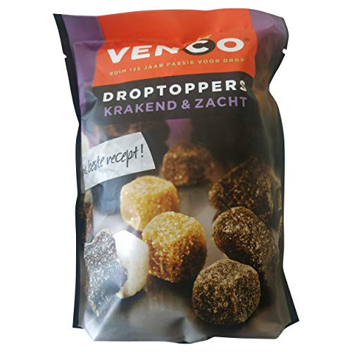 Venco Licorice   Dutch Liquorice   Venco Drop Toppers Crunchy Soft   Dutch Licorice   7.61 Ounce Total Weight