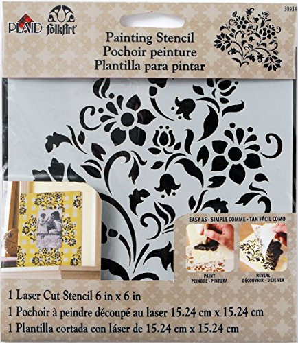 FolkArt Small Painting Stencil, 30934 Lovely Floral