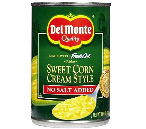 Del Monte No Salt Added Sweet Cream Style Corn  Pack of 6  14.75 oz Cans
