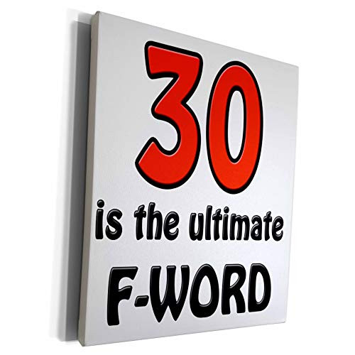 3dRose EvaDane - Quotes - 30 Is The Ultimate FWord Red - Museum Grade Canvas Wrap  cw_221679_1