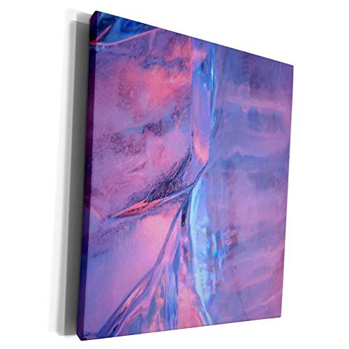 3dRose Danita Delimont - Abstracts - Blue and pink patterns and textures of ice blocks. - Museum Grade Canvas Wrap  cw_314530_1