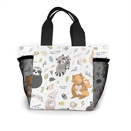 Vbcdgfg Tote Lunch Bag Panda Print Large Cooler Bag Container Thermal Cooler Pack Picnic Bag for Women and Men Travel Office Beach