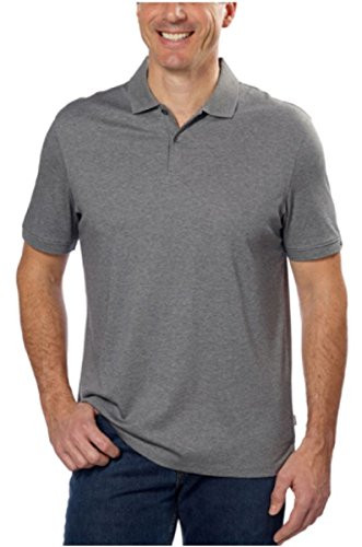 Calvin Klein Men s Lifestyle Soft Liquid Cotton Polo Shirts  X-Large  Medium Gray Heather