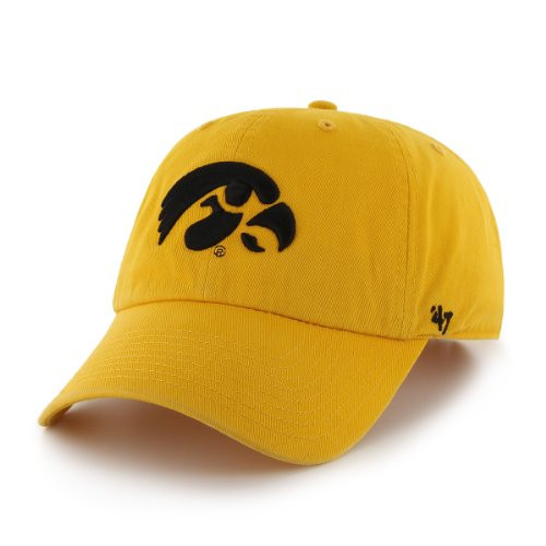 NCAA Iowa Hawkeyes Clean Up Adjustable Cap Yellow Gold One-Size NCAA Iowa Hawkeyes Clean Up Adjustable Cap Yellow Gold One-Size