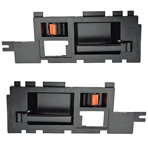 Black Inside Interior Door Handle Pair Front Set for 86-90 Pickup Truck S10 S-15