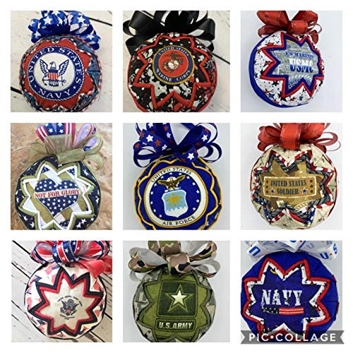 Military Ornament- Air Force  Army  Marines  Navy  Support Troops