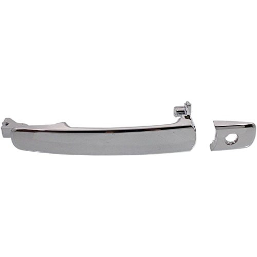New Front Left Side Exterior Door Handle For 2003-2008 Infiniti FX35 FX45  2008-2013 Nissan Rogue  and  2014-2015 Nissan Rogue Select  Chrome  With Keyhole Cover NI1310126 80640CA012