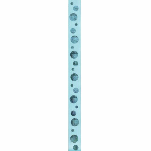 Offray Glitz Dot Craft Ribbon, 5/8-Inch x 9-Feet, Ocean Blue