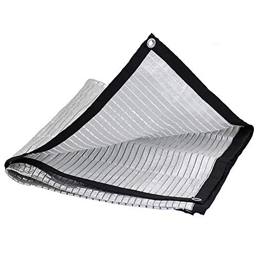 WUZMING Shading Net Shading Rate 80 percent Sunscreen Anti-UV Edge Thickening Wear Resistant Aluminum Foil  22 Sizes  Color   Silver  Size   1x1m