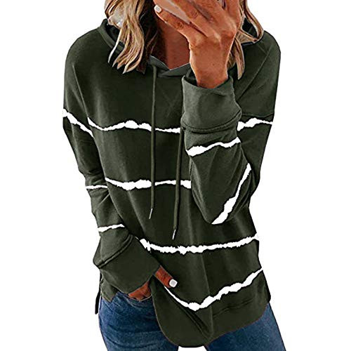 Womens Long Sleeve Tunic Tops Hessimy Women s Color Block Tunic Round Neck Long Sleeve Shirts Striped Causal Blouses Tops Green
